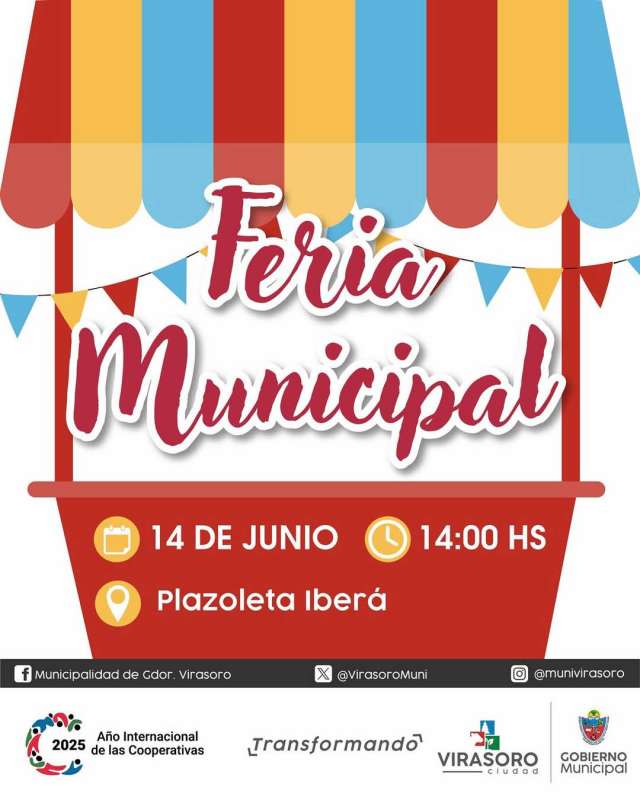 El sábado 14/06 la #Feria Municipal estará en la Plazoleta Iberá